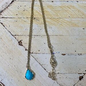 Kendra Scott Kiri Gold Tone Turquoise Necklace